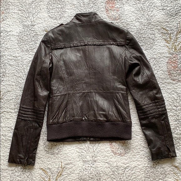 Guess | Jocelyn Leather Jacket Brown - Picture 2 of 7